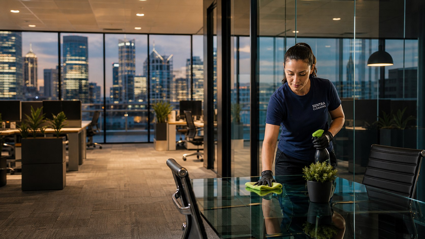 Sentra Cleaning professional office cleaner